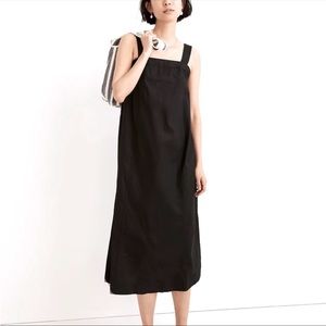 Madewell Linen-Cotton Princess-Seamed Midi Dress